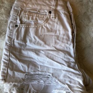 white with brown stitching, shorts, from Tillys